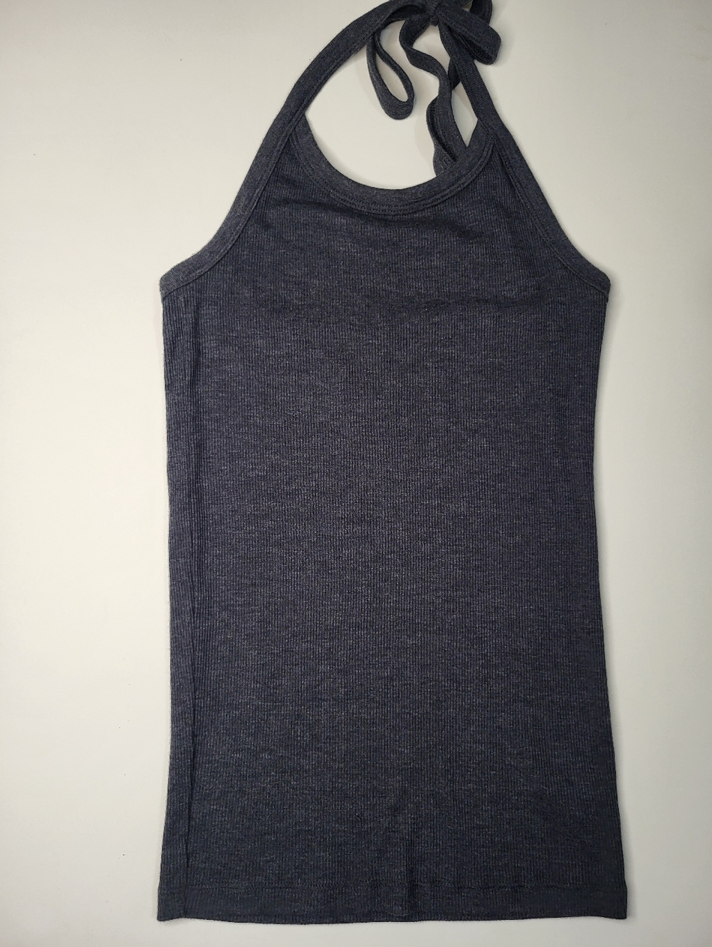 aerie Navy Ribbed Halter Top